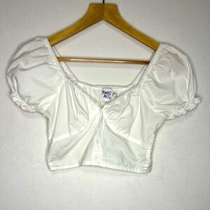 Princess Polly Cream Puff Sleeve Fairy Babydoll Blouse Women’s Size 2